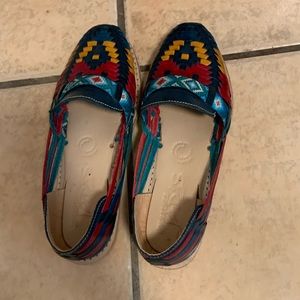 Shoes that came originally from Mexico.